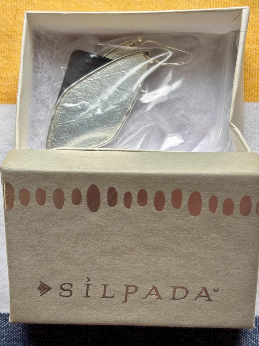 SILPADA W3276 "Etched Effects Sterling Silver Earrings"  2 3/4 inches long. - Picture 4 of 5